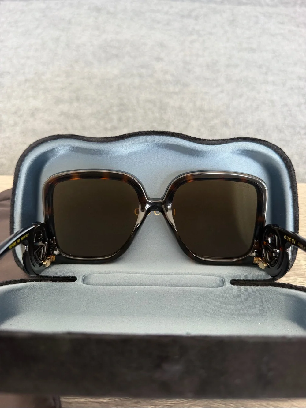 Gucci Women's Oversized Square Sunglasses in Dark Tortoiseshell